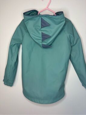 Kids' Teal Hooded Rain Jacket with Dino Spikes Tommy Bahama